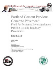 Portland Cement Pervious Concrete Pavement: - RMC Research ...