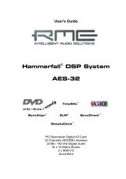 User's Guide HDSP AES-32 - RME