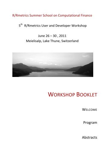 WORKSHOP BOOKLET - Rmetrics