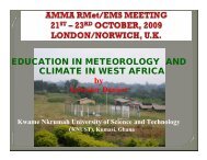 EDUCATION IN METEOROLOGY AND CLIMATE IN WEST AFRICA by