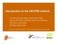 Introduction to the UKCP09 method - Royal Meteorological Society