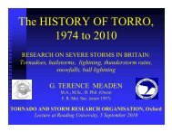 The HISTORY OF TORRO, 1974 to 2010 - Royal Meteorological ...