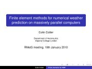 Finite element methods for numerical weather prediction on ...