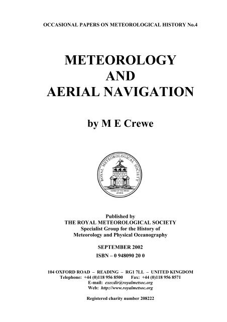 OCCASIONAL PAPERS ON METEOROLOGICAL HISTORY No