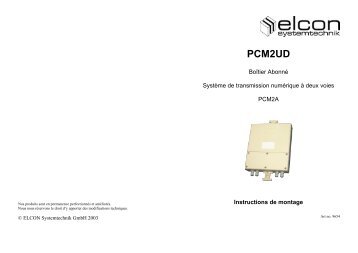 9654 Montage PCM2UD französisch - Elcon Systemtechnik