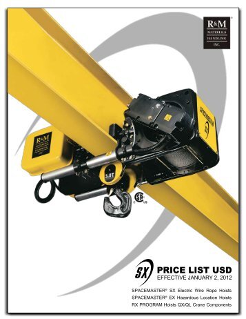 PRICE LIST USD - R&M Materials Handling equipment