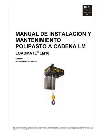 LM10 - R&M Materials Handling equipment