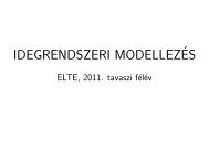 IDEGRENDSZERI MODELLEZÂ´ES