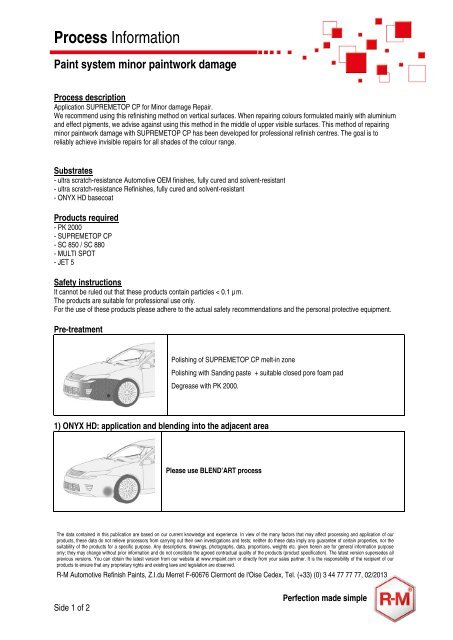 Process Information - RM Paint