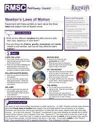 Newton's Laws of Motion - Rochester Museum & Science Center