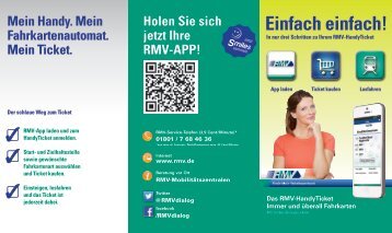 In nur drei Schritten zu Ihrem RMV-HandyTicket