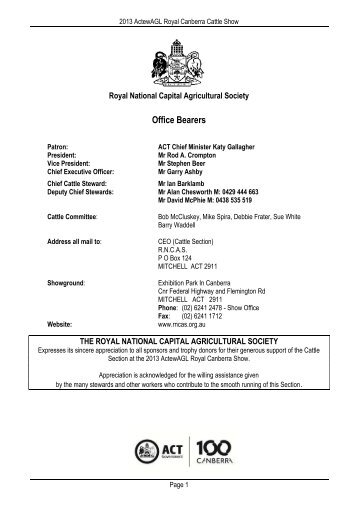 results - Royal National Capital Agricultural Society