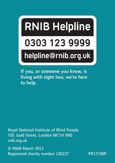 Emotional Support Service leaflet (PDF, 172Kb) - RNIB