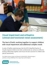 Visual impairment and orthoptics (clinical and functional ... - RNIB