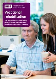 Vocational rehabilitation: The business case for retaining ... - RNIB