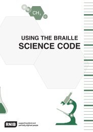 Using the braille Science code - RNIB