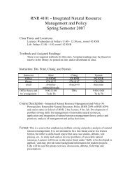 syllabus - LSU School of Renewable Natural Resources