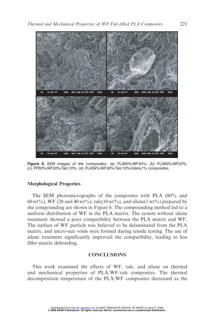 Composite Materials Journal of Thermoplastic - LSU School of ...