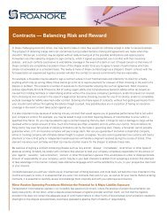 Contracts â Balancing Risk and Reward - Roanoke Trade Services ...