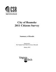 2011 Citizen Survey - Roanoke