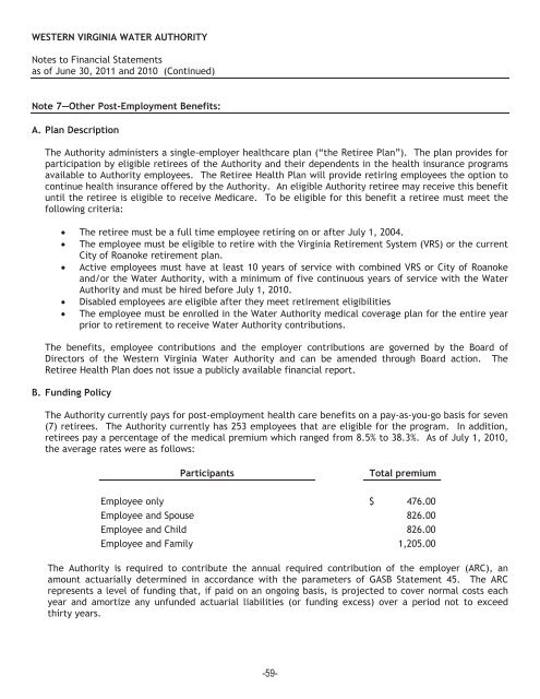 Comprehensive Annual Financial Report June 30, 2011 - Western ...