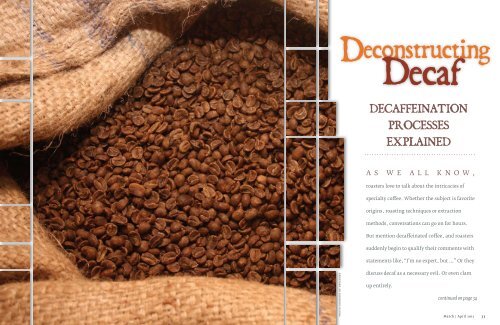 Decaffeination Processes Explained - Roast Magazine