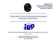 Using robotic systems in order to determine biomechanical ...