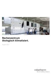 Rechenzentrum ökologisch klimatisiert. - robatherm