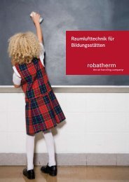 Raumlufttechnik für Bildungsstätten - robatherm