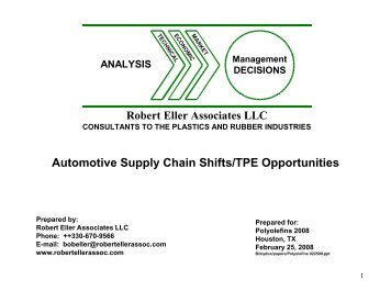 Automotive Supply Chain Shifts/TPE Opportunities - Robert Eller ...