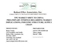 tpe market shift to china - Robert Eller Associates, Inc.