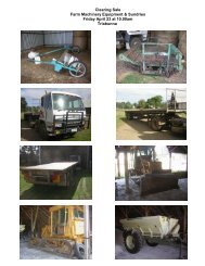 Clearing Sale Farm Machinery Equipment & Sundries ... - Roberts Ltd.
