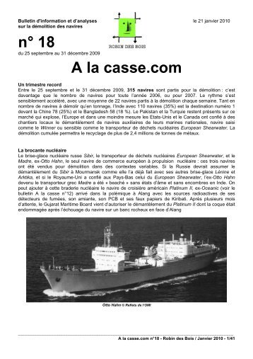 nÂ° 18 A la casse.com - Robin des Bois