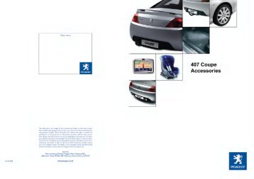 peugeot 407 coupe accessories brochure pdf peugeot parts