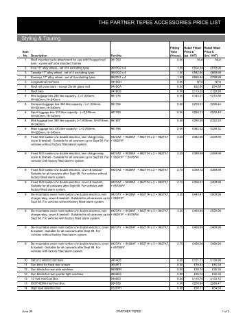 Partner Tepee accessory price list June 2009.pdf - Robins & Day