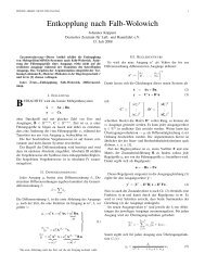 Entkopplung nach Falb-Wolowich