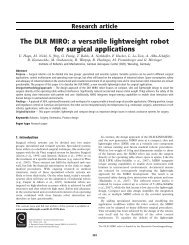 The DLR MIRO: a versatile lightweight robot for surgical applications