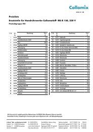 Et-Liste: Handrührwerk RG / RGE 150 - Collomix