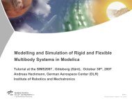 Modelling and Simulation of Rigid and Flexible Multibody Systems ...