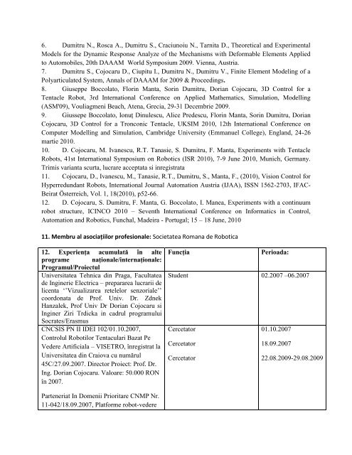 DUMITRU 2. Prenume: SORIN 3. Data Åi locul na - Universitatea din ...