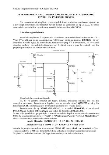 Circuite Integrate Numerice â 6. Circuite BiCMOS 1 ...