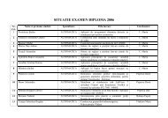 SITUATIE EXAMEN DIPLOMA 2006