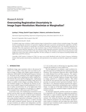 Maximize or Marginalize? - Robotics Research Group - University of ...