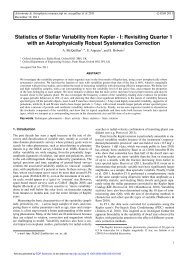 Statistics of stellar variability from Kepler - Robotics Research Group