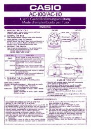 AC-100/AC-110 Alarm Clock (Casio) - RobotsAndComputers.com