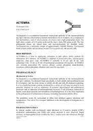 Actemra (tocilizumab) Product Information (PI) - Roche Australia