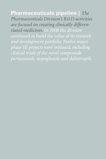 Roche Annual Report 2008 - Pharmaceuticals and Diagnostics ...