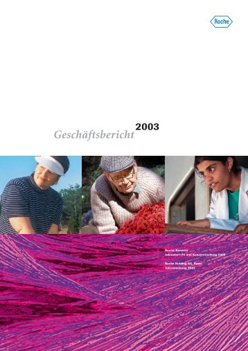 GeschÃ¤ftsbericht 2003 - Roche