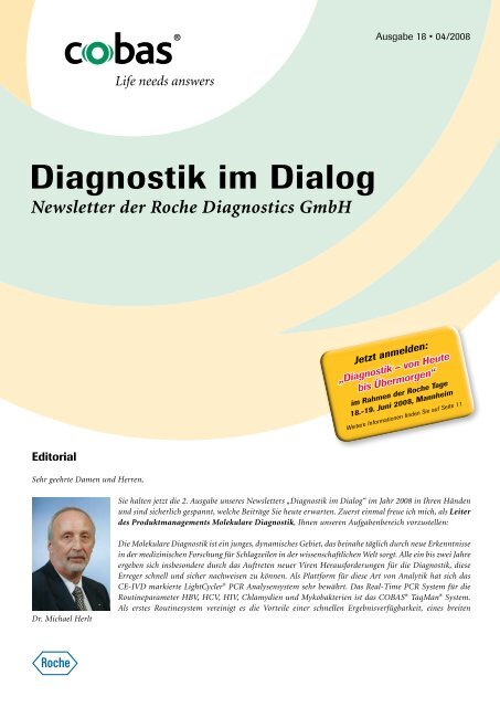 Diagnostik im Dialog - Roche in Deutschland