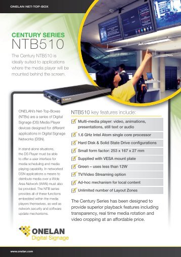 NTB510 spec sheet - Roche AV